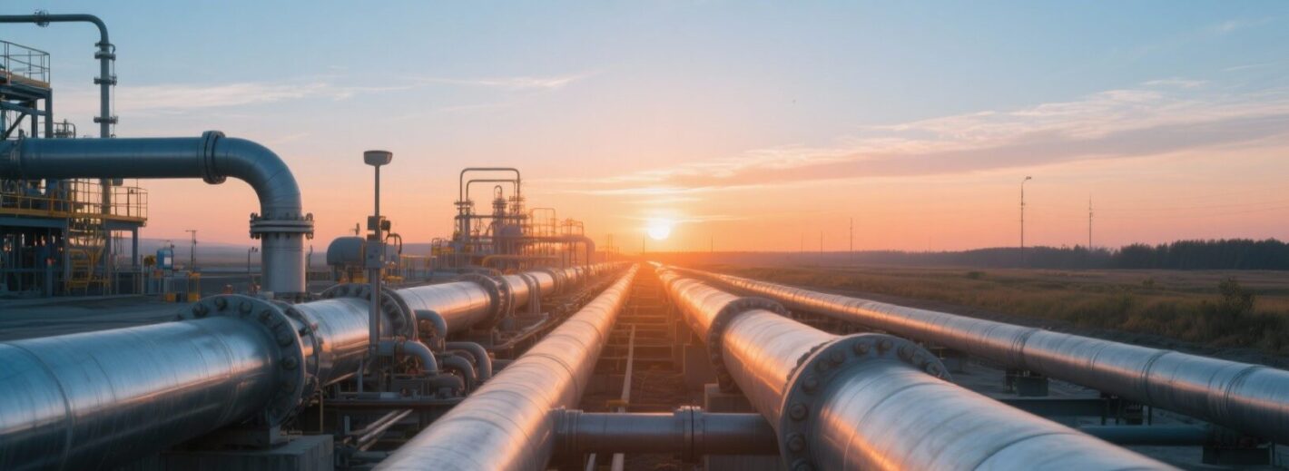 urbiny wiatrowe w porannej mgle o wschodzie słońca